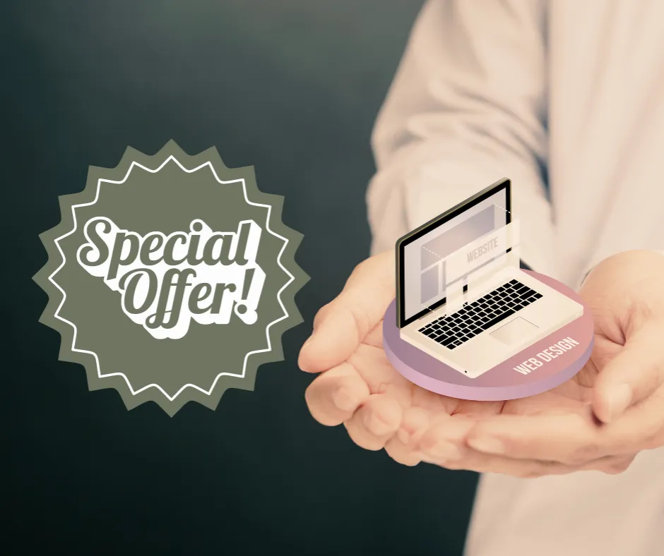 صورة تعبر عن عرض لتصميم المواقع بسعر مخفض