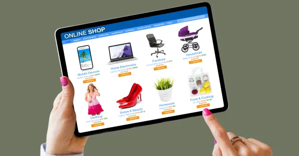 صورة بها سدو تتسوق من متجر أونلاين دليل على تصميم موقع إلكتروني لبيع المنتجات