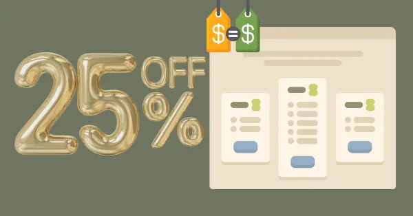 صورة بها خصم 25% علي تصميم المواقع الإلكترونية تستهدف مطلوب تصميم موقع الكتروني